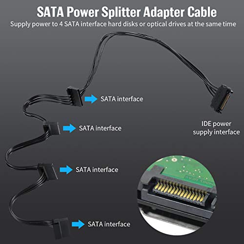 BEYIMEI Tarjeta PCI-E 4X SATA 3.0 de 6 Puertos, con 6 Cables SATA y Soporte de Perfil Bajo, Tarjeta Controladora PCIE SATA III de 6Gbps, Arranque como Disquete del Sistema, para 6 Dispositivos SATA 3