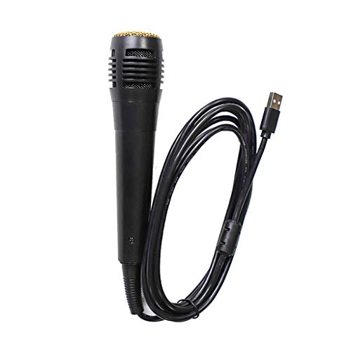 bfh Micrófono de Karaoke con Cable USB Universal Switch Wii PS4 -Xbox PC Chatting Gaming Podcast Recording