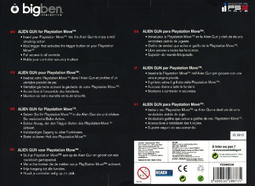 Big Ben PS3 Move Alien Gun - Volante/mando (Pistola, PC, Playstation 3, Inalámbrico)