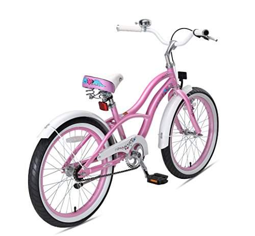 BIKESTAR Bicicleta Infantil para niños y niñas a Partir de 6 años | Bici 20 Pulgadas con Frenos | 20" Edición Cruiser Rosa