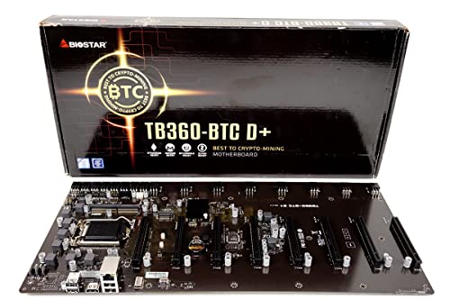 Biostar TB360-BTC D+ (Intel 8ª y 9ª Gen) LGA1151 SODIMM DDR4 8 GPU Soporte GPU Minería Motherboard