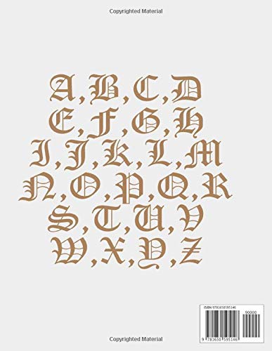 Blackletter calligraphy set for beginners a b c: Gothic handlettering workbooks caligraphy books for adults
