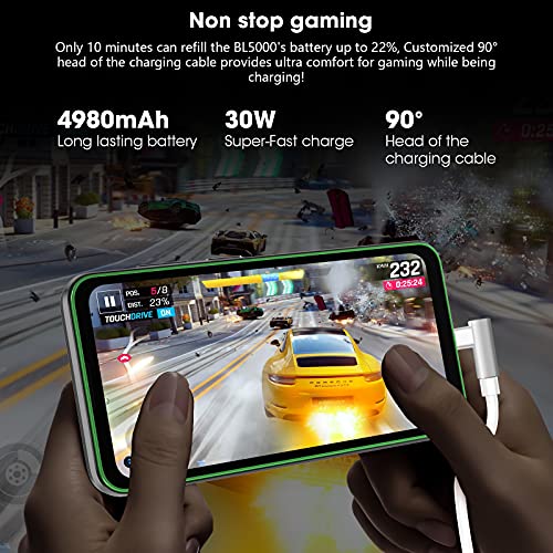 Blackview BL5000 [5G] - Rugged Smartphone 8+128GB, 6.36" FHD+, MediaTek Dimensity 700, Cámara Triple con IA de 16 MP, Batería 4980mAh Carga 30W Dual SIM Movil Resistentes - 2 años de garantía