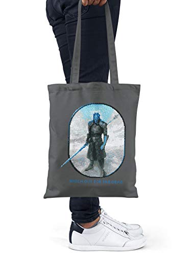 BLAK TEE Watch Out For The Dead Organic Cotton Reusable Shopping Bag Grey