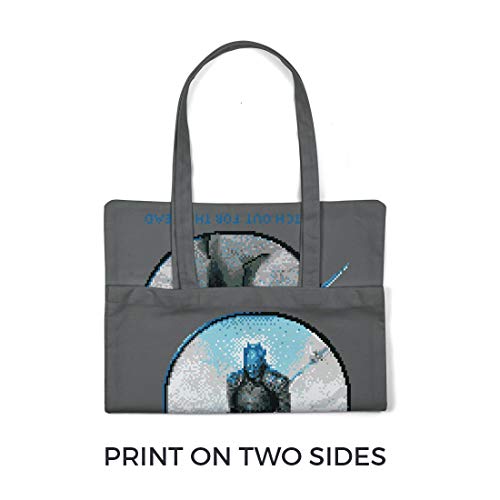 BLAK TEE Watch Out For The Dead Organic Cotton Reusable Shopping Bag Grey