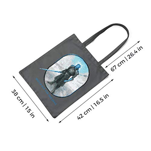 BLAK TEE Watch Out For The Dead Organic Cotton Reusable Shopping Bag Grey