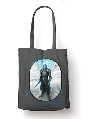 BLAK TEE Watch Out For The Dead Organic Cotton Reusable Shopping Bag Grey