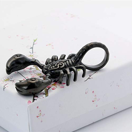 Blisfille Joyería Collar Étnico Plateado Colgante Acero Negro Colgante de Escorpión