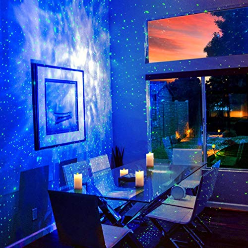 BlissLights Sky Lite - LED Proyector Estrellas, Luces Galaxia, Iluminación de la Habitación y Luz Nocturna (estrellas verde)