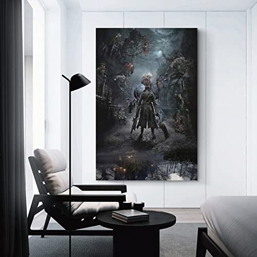 Bloodborne Game Cool Art Hunter - Póster decorativo para pared, diseño de cazador, 40 x 60 cm