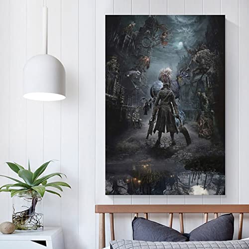 Bloodborne Game Cool Art Hunter - Póster decorativo para pared, diseño de cazador, 40 x 60 cm