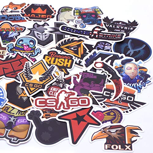 BLOUR 50 Piezas Nuevo Juego Navi CS GO Pegatinas Counter-Strike CSGO para computadora portátil Guitarra teléfono Motocicleta Coche Casco Juguete CS: GO Etiqueta engomada