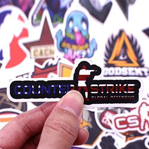 BLOUR 50 Piezas Nuevo Juego Navi CS GO Pegatinas Counter-Strike CSGO para computadora portátil Guitarra teléfono Motocicleta Coche Casco Juguete CS: GO Etiqueta engomada