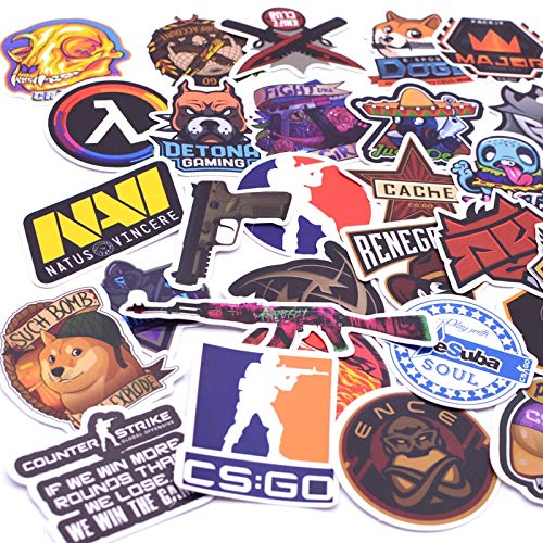 BLOUR 50 Piezas Nuevo Juego Navi CS GO Pegatinas Counter-Strike CSGO para computadora portátil Guitarra teléfono Motocicleta Coche Casco Juguete CS: GO Etiqueta engomada