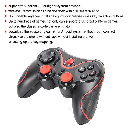 Bluetooth Controlador de Juego Inalámbrico Mando Móvil Gamepad Joystick para PUBG/Call of Duty/Fortnite Compatible con Android PC TV Windows 7/8/10