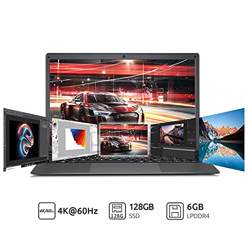 BMAX S13 Ordenadores Portátiles, 13.3" Windows 10 Laptop, N4020 6GB LPDDR4 de RAM, 128GB SSD de Almacenamiento, QWERTY Diseño de Teclado Americano, BT4.2, USB 3.0, 2.4GHz/5.0GHz