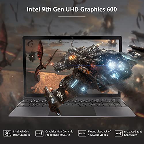 BMAX X15 Ordenador portátil 15.6 Pulgadas, Windows 10, 2.6GHz Quad Core N4120 (4 Cores/4 Threads), 8GB LPDDR4 RAM, 256GB M.2 SATA SSD, 1920*1080p,2.4GHz/5GHz WiFi, Bluetooth 4.2