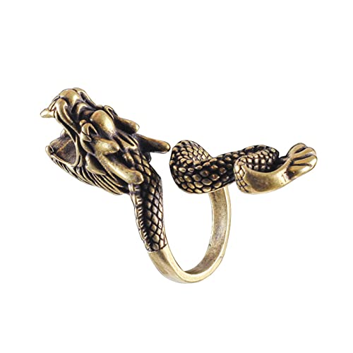 BMBN Anillo, Vintage Dragon Ring Finger Holder Ring Elegante Lady Holder Ring para Mujeres Hombres Juegos de conducción Guitarrista Presente