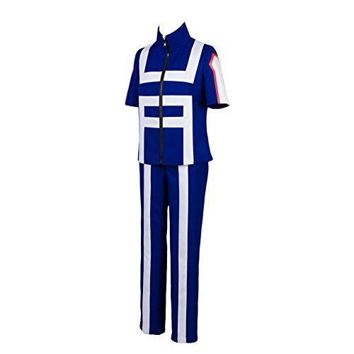 Boku No Hero Academia Cosplay Traje Mi héroe Academia Uniforme Izuku Midoriya Traje Traje de Entrenamiento Uniforme Azul, azul, L