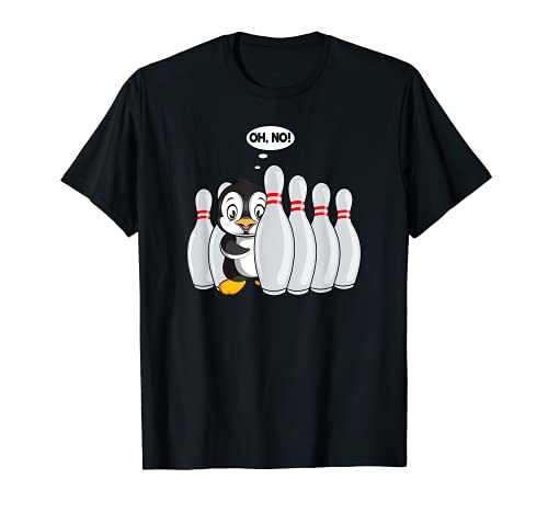 Bolos divertidos para niños Pingüino lindo Camiseta