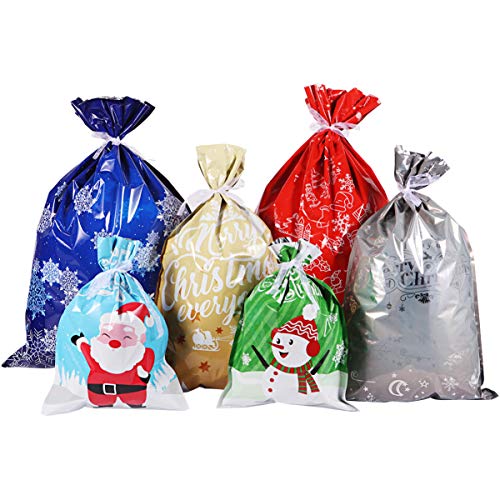 Bolsas de regalo de Navidad con lazos de cinta, 30 unidades, de la marca Cabilock