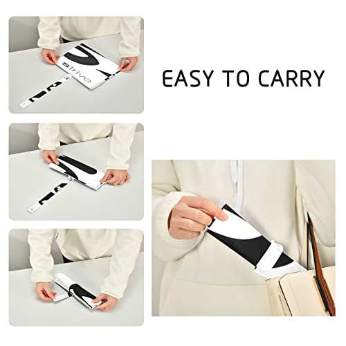 Bolsas de Zapatos para Viaje Juego de 2 tamaños, traducción de caligrafía China Strive Rightside Bolsa de Almacenamiento de Zapatos livianos portátiles Chinos para Hombres y Mujeres