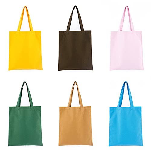 Bolso de mano del algodón, bolsos reutilizables medianos ligeros del paño de las compras del ultramarinos, convenientes para DIY, publicidad, promoción, sorteo, actividad, Turquoise,