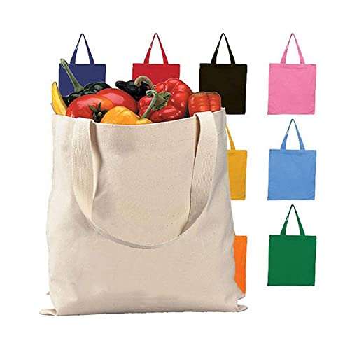 Bolso de mano del algodón, bolsos reutilizables medianos ligeros del paño de las compras del ultramarinos, convenientes para DIY, publicidad, promoción, sorteo, actividad, Turquoise,