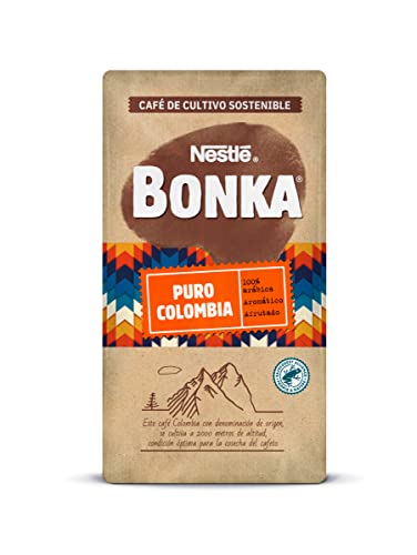 Bonka Café Tostado Molido Puro Colombia, 250 g - 4 Paquetes