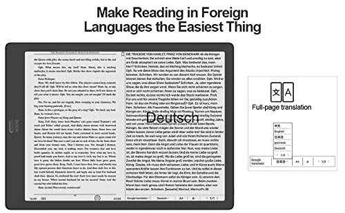 BOOX Max3 13.3 Pulgadas Lector e-Book Negro, HD Andoid9.0 E-Ink 64GB Pluma 4300mAh OTG Wi-Fi BT