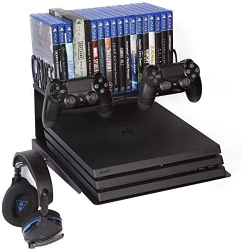 Borangame, Soporte de Pared para PlayStation 4 PS4 (Normal/Pro/Slim), PlayStation 5 (PS5 todos los modelos) y XBOX (360/One/One S/One X), Base Horizontal con Soporte para Mandos, Auriculares y Juegos