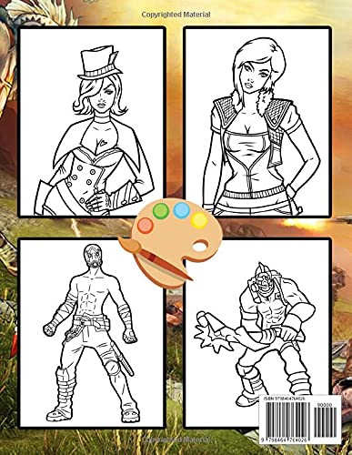 Borderlands Coloring Book: Amazing gift for All Ages and Fans with High Quality Image.– 50+ GIANT Great Pages with Premium Quality Images.