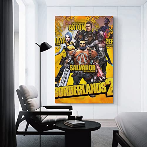 Borderlands - Póster de 2 juegos para decoración de dormitorio familiar moderna para familiares y amigos, 50 x 75 cm