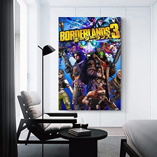 Borderlands - Póster de 3 juegos para decoración de dormitorio familiar moderna para familiares y amigos, 40 x 60 cm