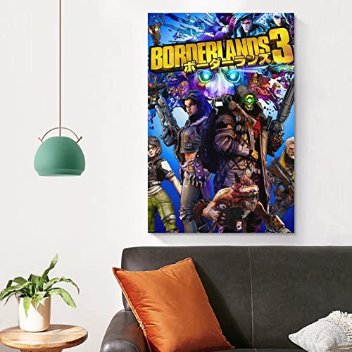 Borderlands - Póster de 3 juegos para decoración de dormitorio familiar moderna para familiares y amigos, 40 x 60 cm