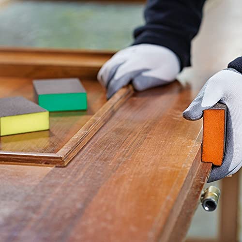 Bosch Accessories S471 medium Esponja abrasiva para Superficies y Bordes, Gris/Naranja, Medio