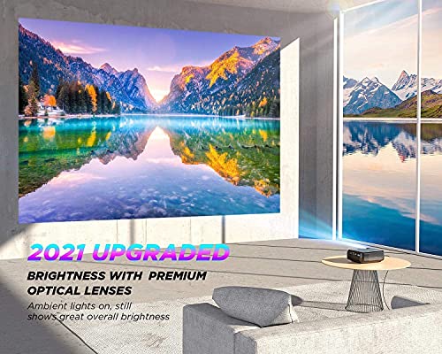 BOWMAKER Tech Proyector WiFi Portátil, Mini Proyector Full HD 1080P Inalámbrico Nativo 720P 300'' Pantalla Cine en Casa Compatible con iOS, Android, Laptop, PS5, Win10, TV Stick GC355