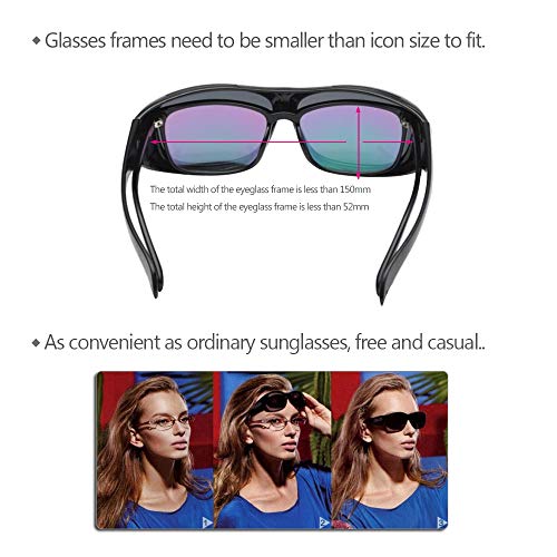 BOZEVON Hombres y Mujeres Gafas de Sol - Anti Reflejante Ligeras y Cómodas UV400 Gafas de Sol/Gafas de Visión Nocturna para Conducir y Deportes al aire libre