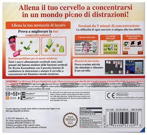 Brain Training Infernale Del Dott. Kawashima: Sai Mantenere La Concentrazione? - Nintendo 3DS [Importación italiana]