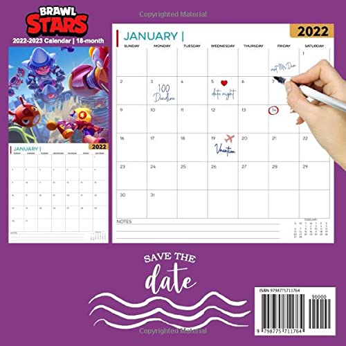 Brawl Stars: OFFICIAL 2022 Calendar - Video Game calendar 2022 - Brawl Stars -18 monthly 2022-2023 Calendar - Planner Gifts for boys girls kids and ... games Kalendar Calendario Calendrier). 4