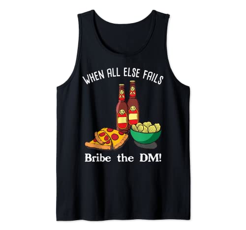 Bribe The DM RPG Role Play Game Tabletop Gamer Nerd Geek Camiseta sin Mangas