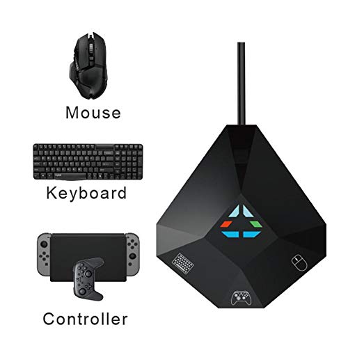 brightsen Adaptador De Teclado Y Mouse Convertidor De Controlador Estable Y Duradero Juegos De Consola De Windows Compatibles para PS4 para Xbox One para Switch