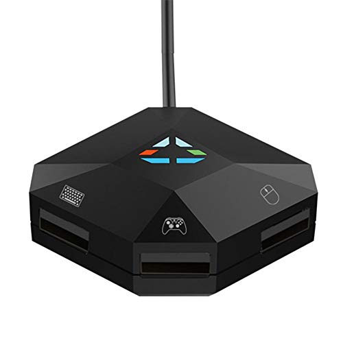 brightsen Adaptador De Teclado Y Mouse Convertidor De Controlador Estable Y Duradero Juegos De Consola De Windows Compatibles para PS4 para Xbox One para Switch