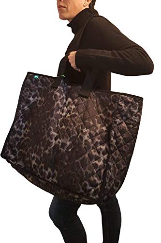 Brissa España. Bolsa Tela Compra Grande. Tote Bag. Eco Tela Acolchada XXL. Reutilizable, Lavable y Gran Capacidad. Uso Supermercado, Libros, Viajes, Shopping, Bebé. Hecho en España. (Animal Print)