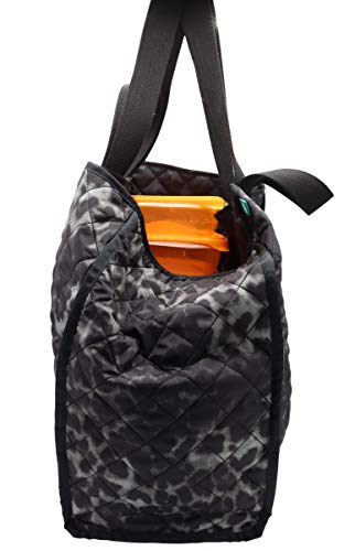 Brissa España. Bolsa Tela Compra Grande. Tote Bag. Eco Tela Acolchada XXL. Reutilizable, Lavable y Gran Capacidad. Uso Supermercado, Libros, Viajes, Shopping, Bebé. Hecho en España. (Animal Print)