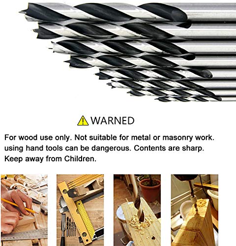 Brocas para Taladro de Madera,8 PCS Adera Hexagonal Juego de Brocas de Madera Broca de Barrena Brocas de Acero Inoxidable en Espiral para carpintería Amante de bricolaje Carpintero 3-10MM