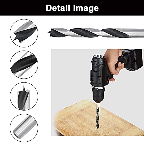 Brocas para Taladro de Madera,8 PCS Adera Hexagonal Juego de Brocas de Madera Broca de Barrena Brocas de Acero Inoxidable en Espiral para carpintería Amante de bricolaje Carpintero 3-10MM