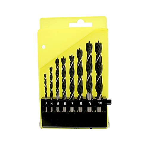Brocas para Taladro de Madera,8 PCS Adera Hexagonal Juego de Brocas de Madera Broca de Barrena Brocas de Acero Inoxidable en Espiral para carpintería Amante de bricolaje Carpintero 3-10MM