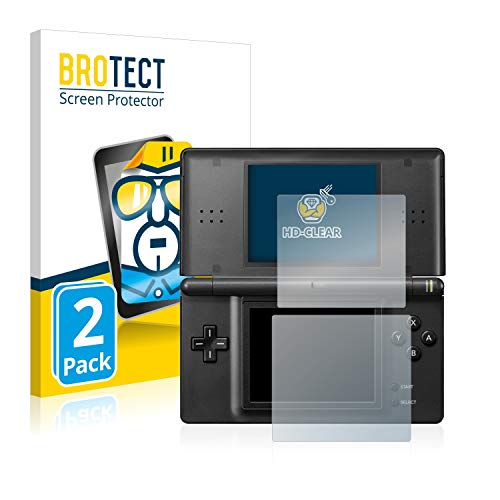 BROTECT Protector Pantalla Compatible con Nintendo DS Lite Protector Transparente (2 Unidades) Anti-Huellas