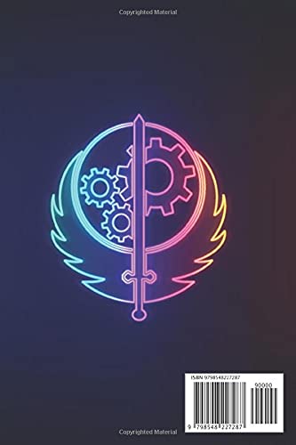 Brotherhood of Steel Emblem Notebook: - Letter Size 6 x 9 inches, 110 wide ruled pages